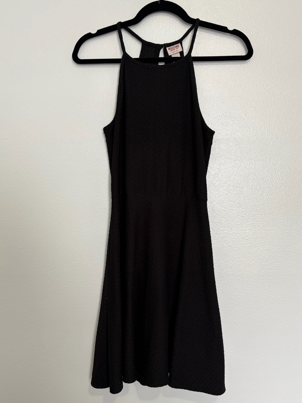 Mossimo Black Textured Halter Mini Dress – Size Small